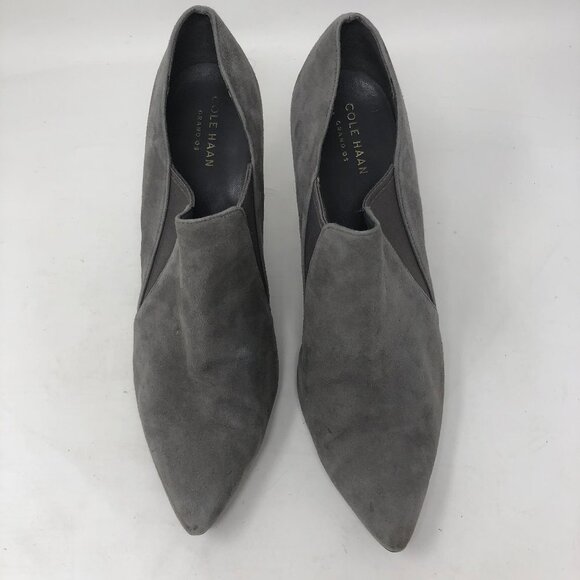 Cole Haan Grand OS suede slip on heels booties 9b - Picture 4 of 11